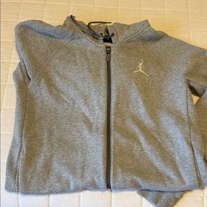 Jordan Heather Gray Zip-Up Hoodie